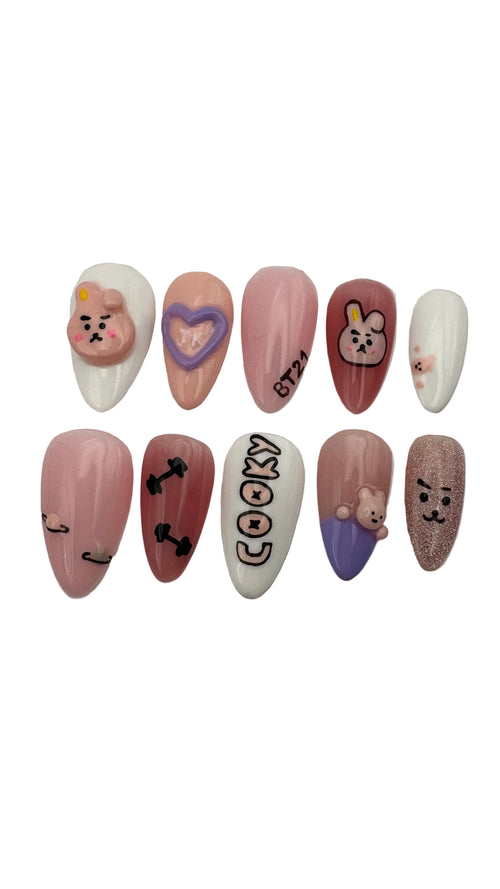 BT21 Cooky Nails